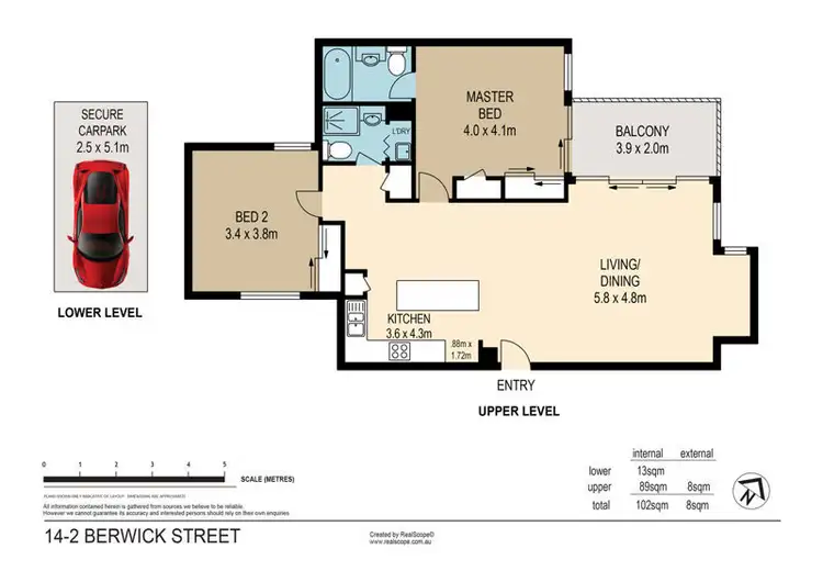 Floorplan of Homely apartment listing, 14/2 Berwick Street, Fortitude Valley QLD 4006