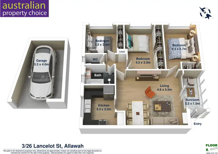 Floorplan of Homely apartment listing, 3/26 Lancelot Street, Allawah NSW 2218
