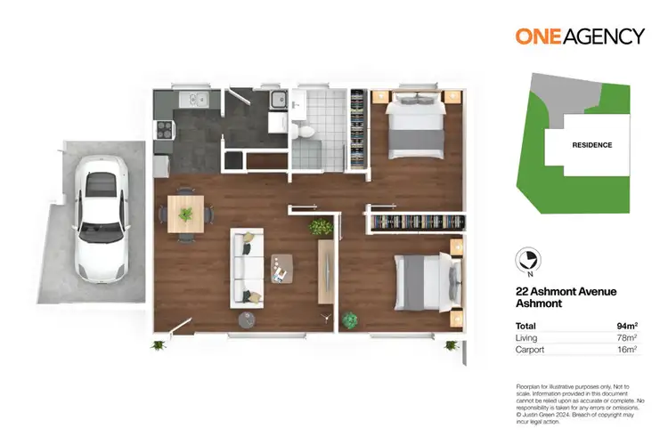 Floorplan of Homely unit listing, 22 ASHMONT AVENUE, Ashmont NSW 2650