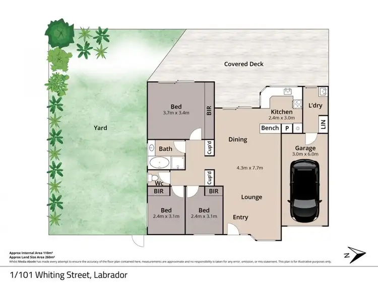 Floorplan of Homely townhouse listing, 1/101-103 Whiting Street, Labrador QLD 4215