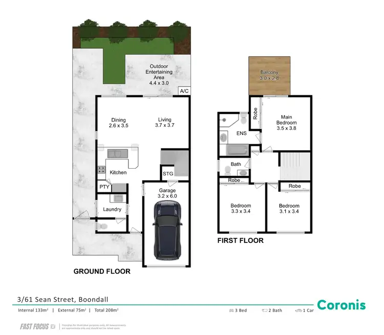 Floorplan of Homely unit listing, 3/61 Sean Street, Boondall QLD 4034