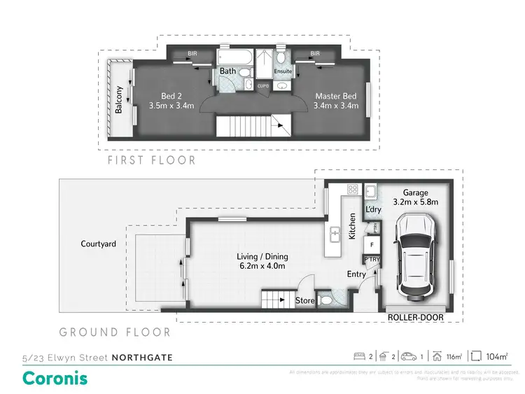Floorplan of Homely townhouse listing, 5/23 Elwyn Street, Northgate QLD 4013