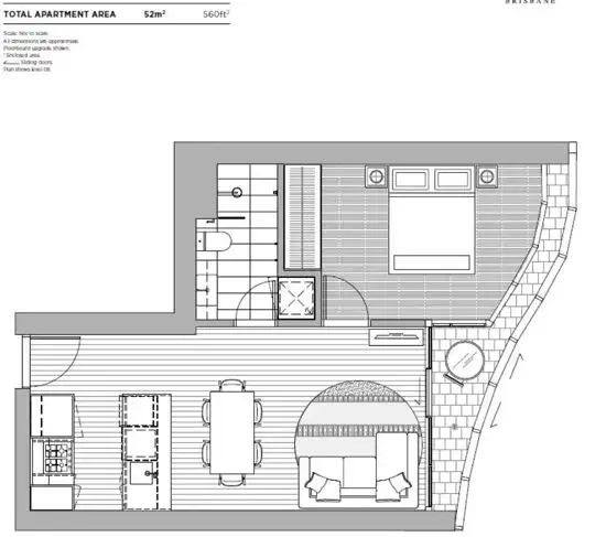 Floorplan of Homely apartment listing, 30801/191 Brunswick Street, Fortitude Valley QLD 4006