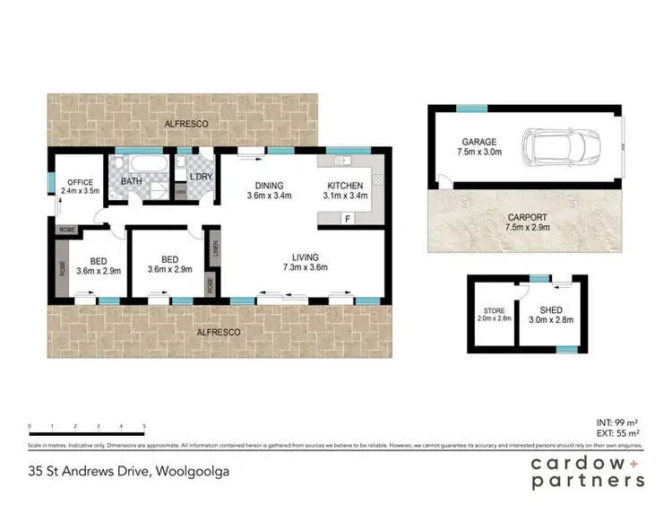 Floorplan of Homely rural property listing, 35 St Andrews Drive, Woolgoolga NSW 2456