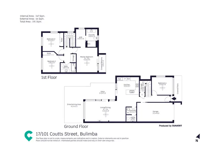 Floorplan of Homely townhouse listing, 17/101 Coutts Street, Bulimba QLD 4171