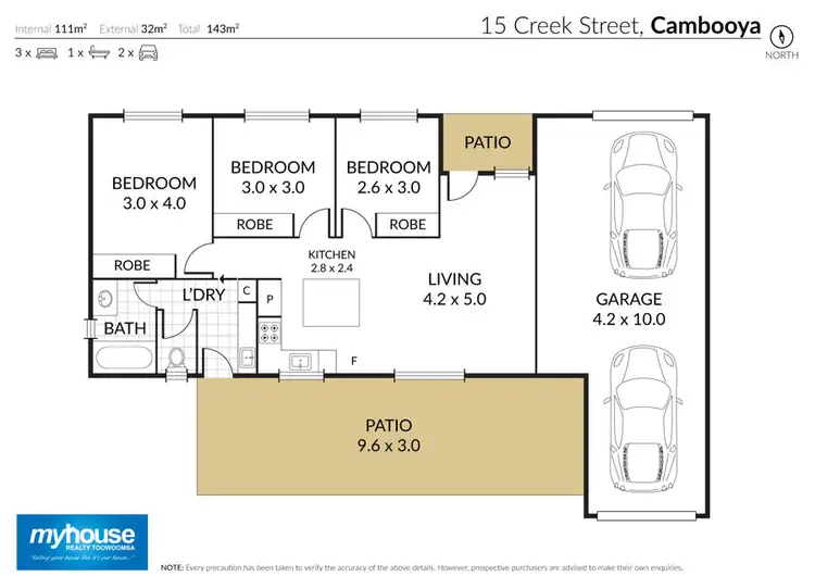 Floorplan of Homely house listing, 15 Creek Street, Cambooya QLD 4358