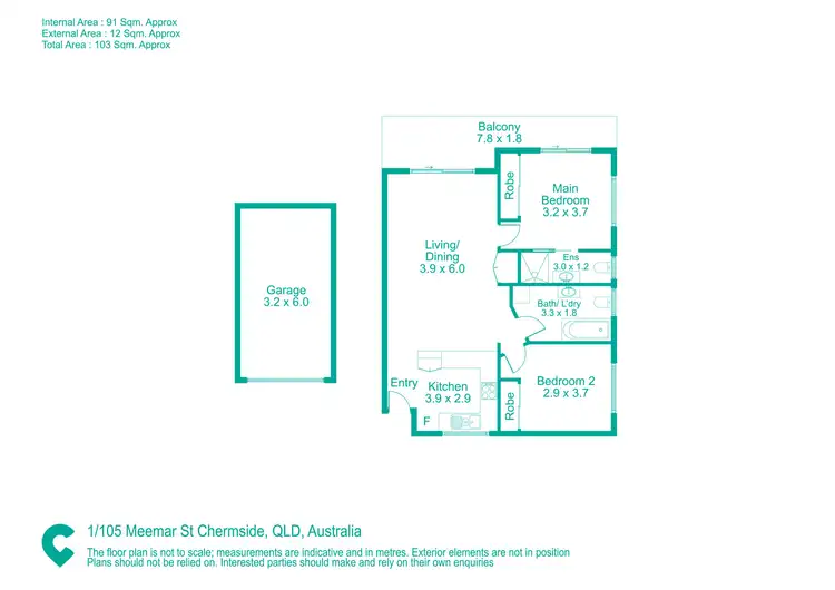 Floorplan of Homely unit listing, 1/105 Meemar Street, Chermside QLD 4032