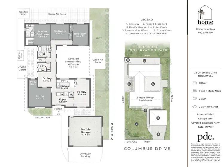 Floorplan of Homely house listing, 72 Columbus Drive, Hollywell QLD 4216
