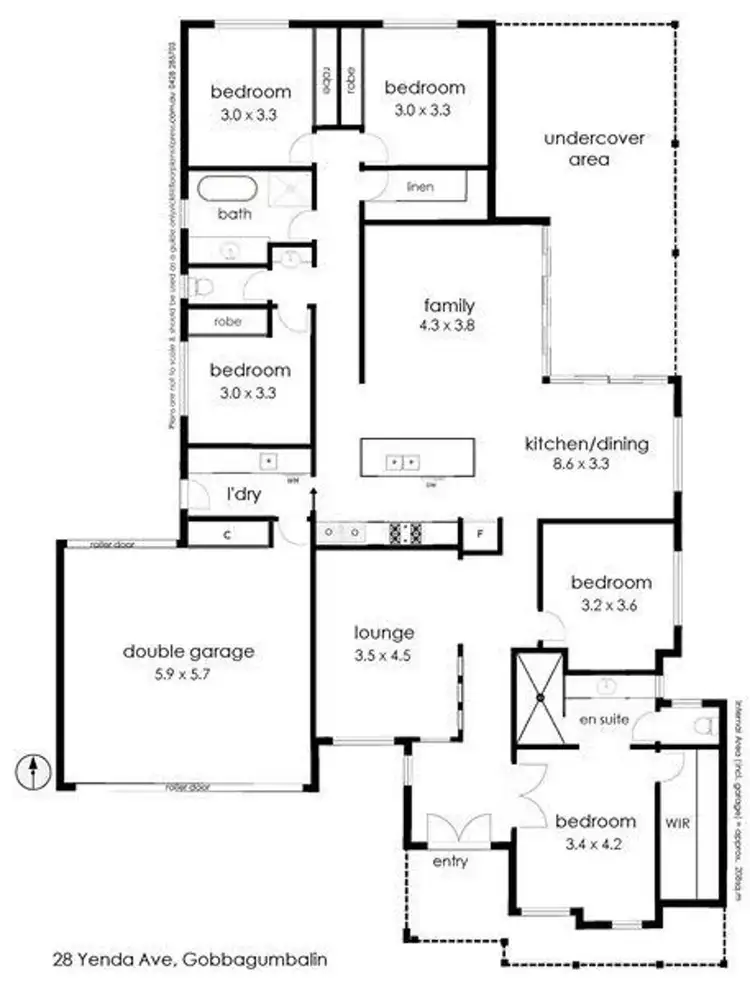 Floorplan of Homely house listing, 28 YENDA AVENUE, Gobbagombalin NSW 2650