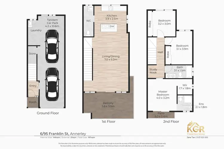 Floorplan of Homely townhouse listing, 6/95 FRANKLIN ST., Annerley QLD 4103