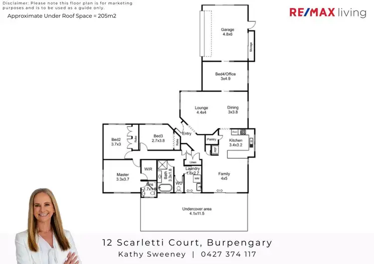 Floorplan of Homely house listing, 12 Scarletti Court, Burpengary QLD 4505