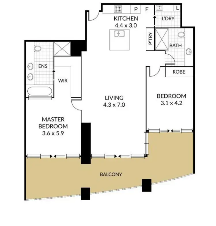 Floorplan of Homely apartment listing, 3804/4-14 The Esplanade, Surfers Paradise QLD 4217