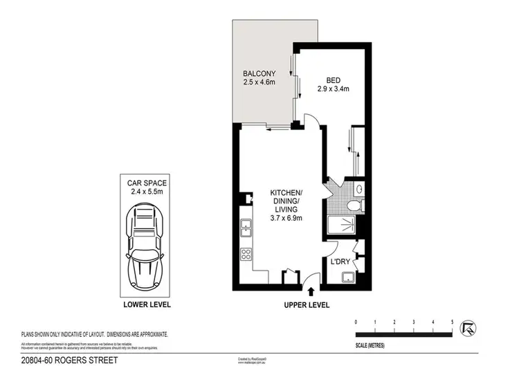Floorplan of Homely apartment listing, 20804/60 Rogers Street, West End QLD 4101