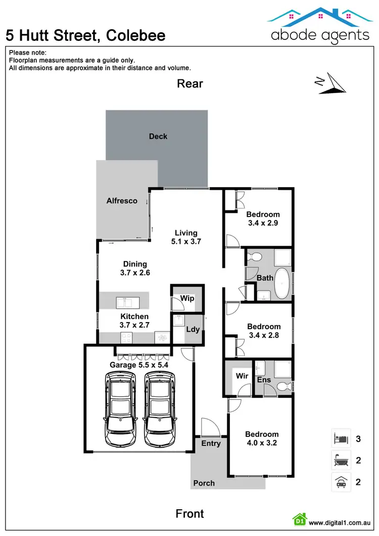 Floorplan of Homely house listing, 5 Hutt Street, Colebee NSW 2761