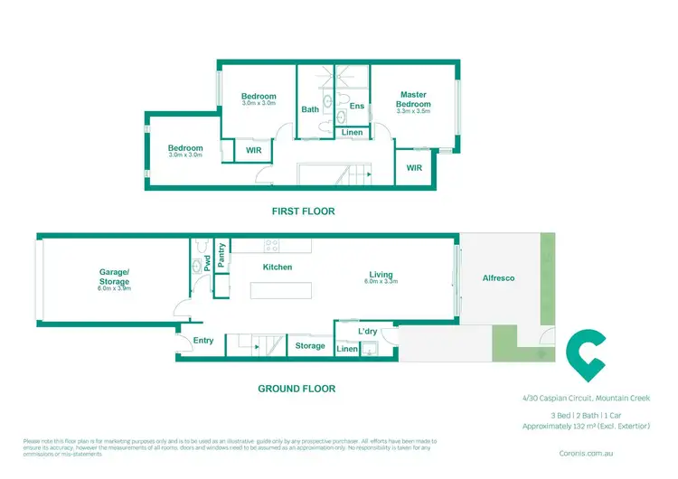 Floorplan of Homely townhouse listing, 4/30 Caspian Circuit, Mountain Creek QLD 4557