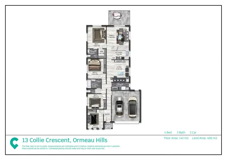 Floorplan of Homely house listing, 13 Collie Crescent, Ormeau Hills QLD 4208