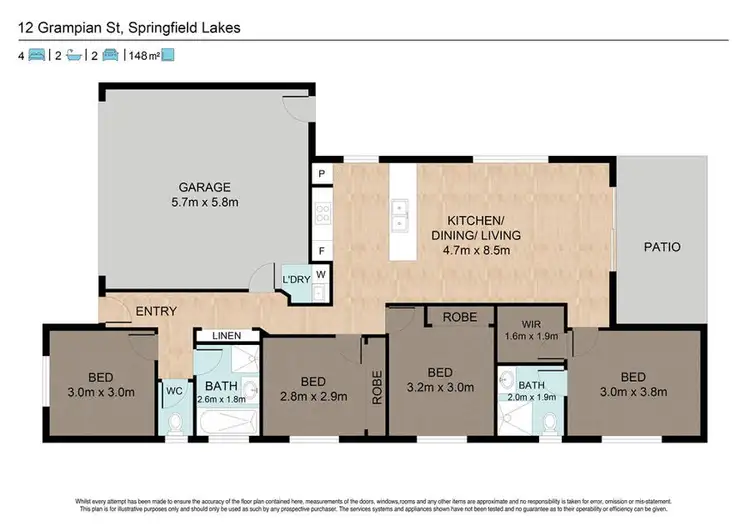 Floorplan of Homely house listing, 12 Grampian Street, Springfield Lakes QLD 4300