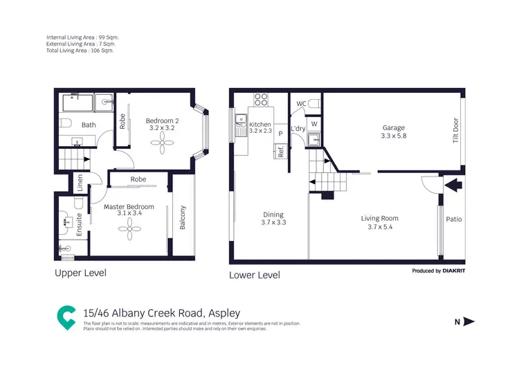 Floorplan of Homely townhouse listing, 15/46 Albany Creek Road, Aspley QLD 4034