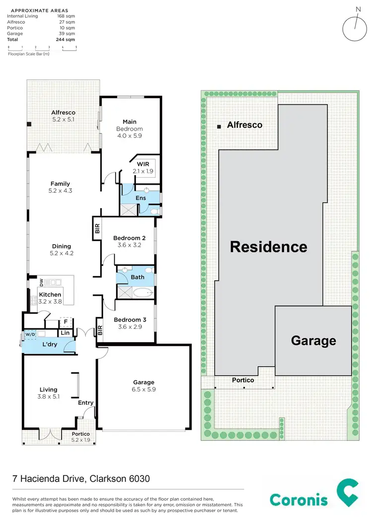 Floorplan of Homely house listing, 7 Hacienda Drive, Clarkson WA 6030