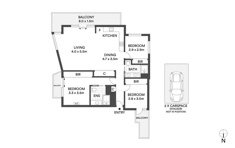 Floorplan of Homely apartment listing, 101/77 Riversdale Road, Hawthorn VIC 3122