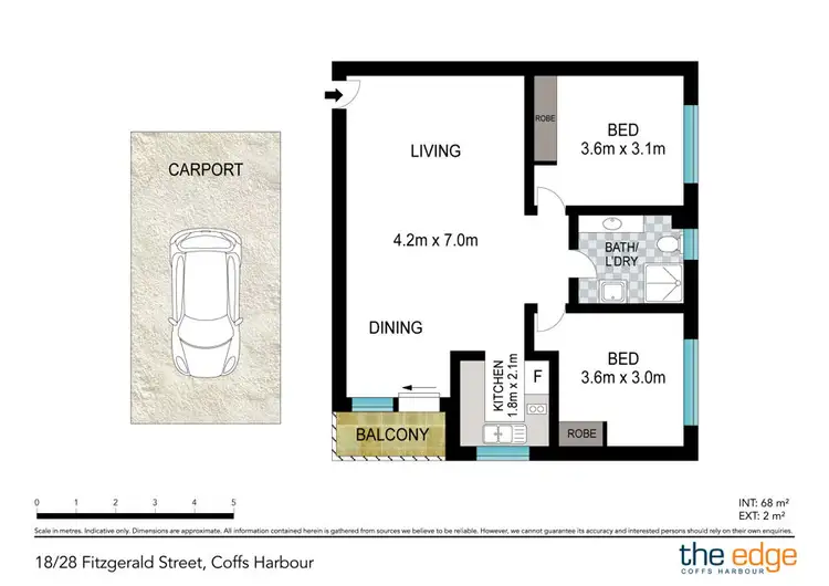 Floorplan of Homely unit listing, 18/28 Fitzgerald Street, Coffs Harbour NSW 2450