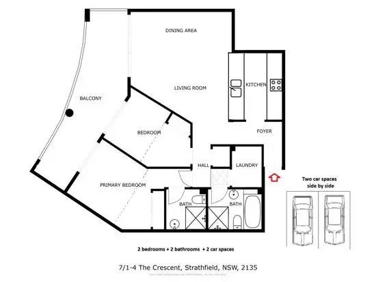 Floorplan of Homely apartment listing, 7/1-4 The Crescent, Strathfield NSW 2135