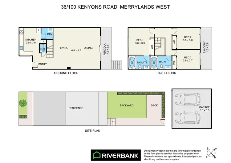 Floorplan of Homely townhouse listing, 36/100 Kenyons Road, Merrylands NSW 2160