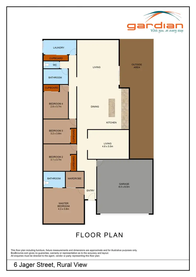 Floorplan of Homely house listing, 6 Jager Street, Rural View QLD 4740