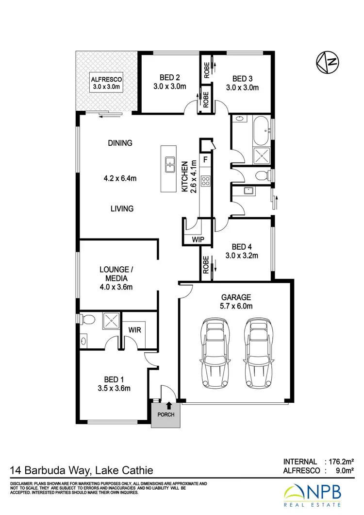 Floorplan of Homely house listing, 14 Barbuda Way, Lake Cathie NSW 2445