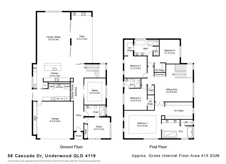 Floorplan of Homely house listing, 58 Cascade Drive, Underwood QLD 4119