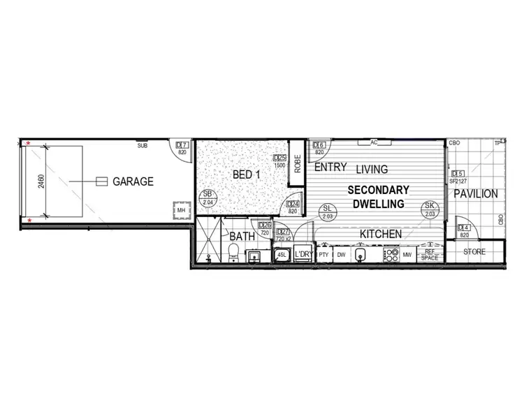 Floorplan of Homely semi-detached listing, 2/7 Seaspray Court, Deception Bay QLD 4508