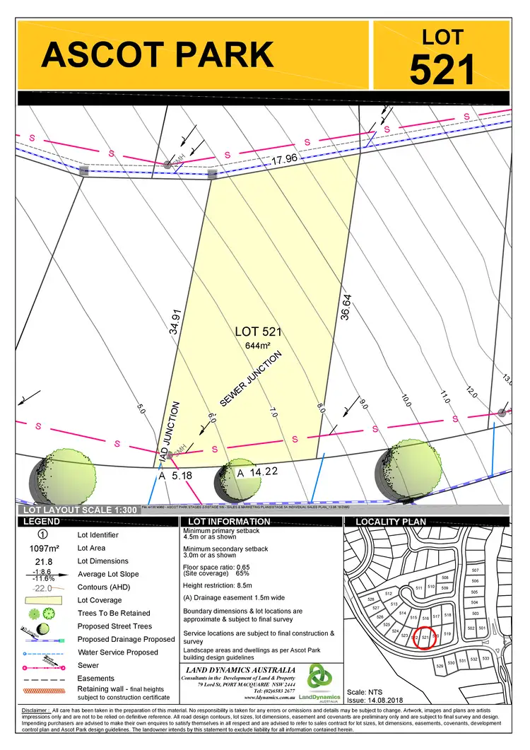 Floorplan of Homely land listing, 95 Phar Lap Circuit, Port Macquarie NSW 2444