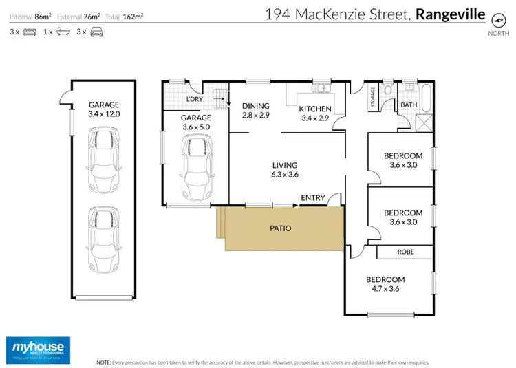 Floorplan of Homely house listing, 194 Mackenzie Street, Rangeville QLD 4350