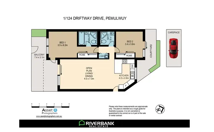 Floorplan of Homely unit listing, 1/124 Driftway Drive, Pemulwuy NSW 2145