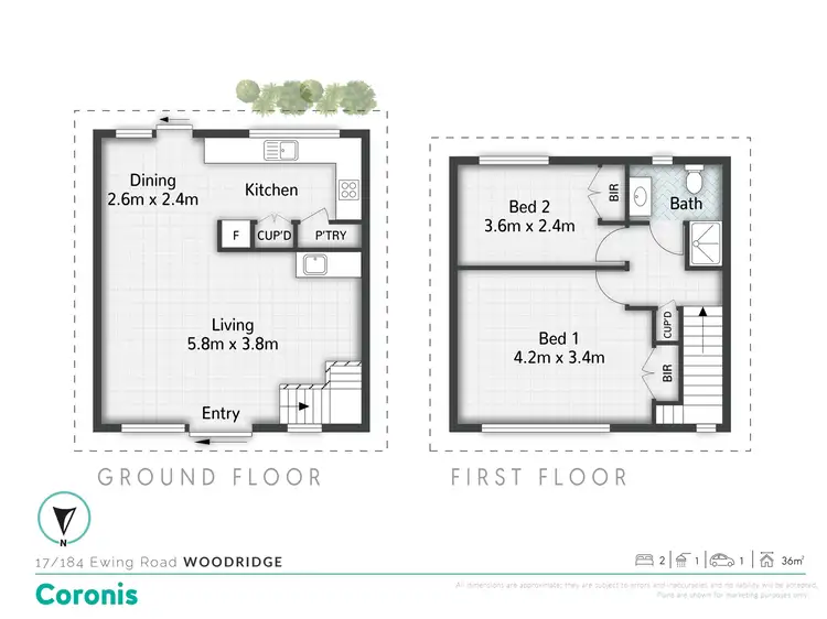 Floorplan of Homely townhouse listing, 17/184 Ewing Street, Woodridge QLD 4114
