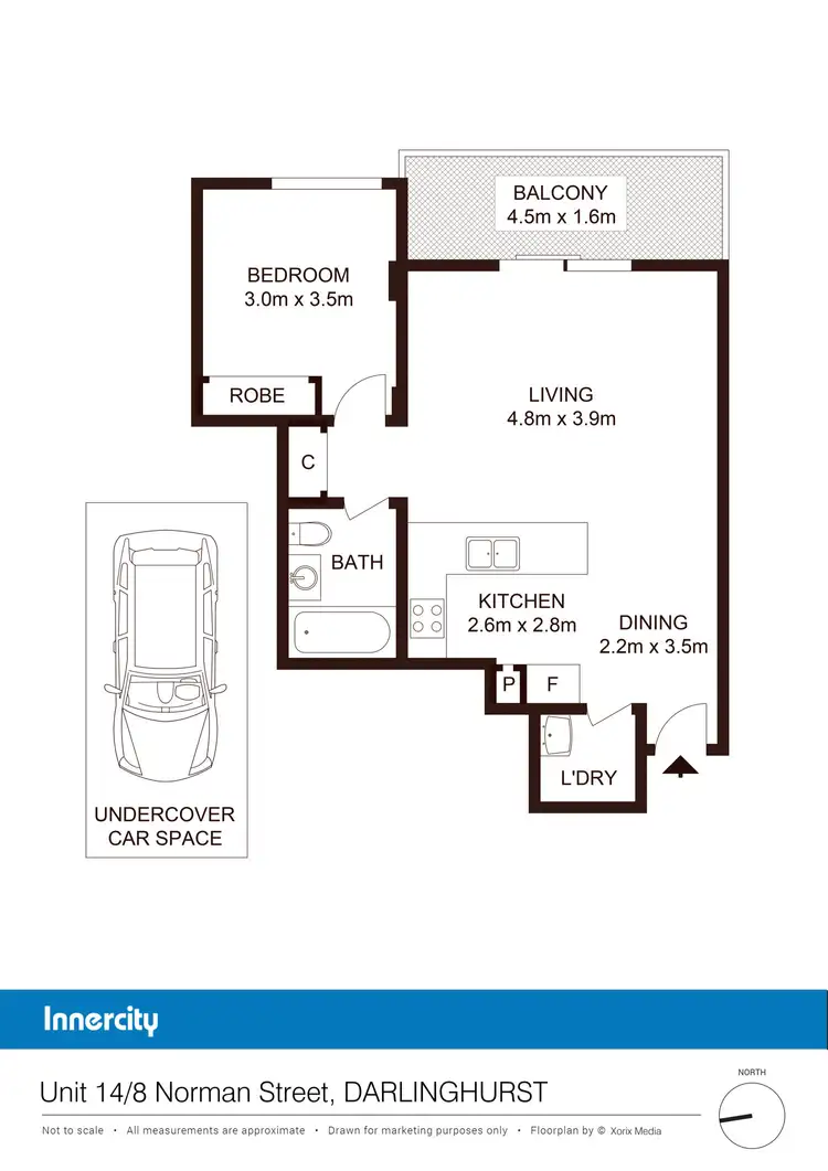 Floorplan of Homely apartment listing, 14/8 Norman St, Darlinghurst NSW 2010