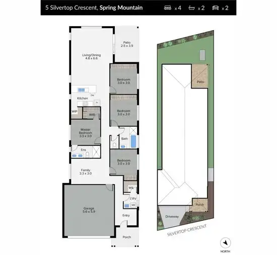 Floorplan of Homely house listing, 5 Silvertop Cresent, Spring Mountain QLD 4300