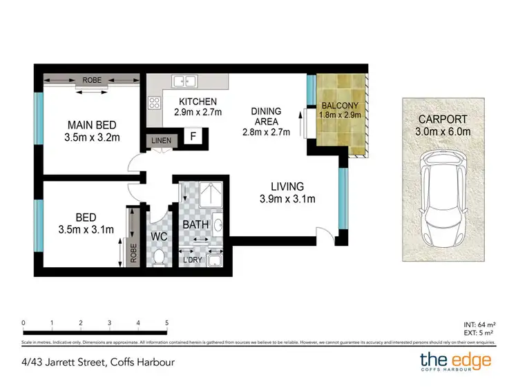 Floorplan of Homely unit listing, 4/43 Jarrett Street, Coffs Harbour NSW 2450