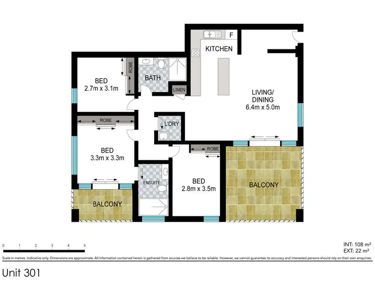 Floorplan of Homely apartment listing, 301/23-25 Orlando Street, Coffs Harbour NSW 2450