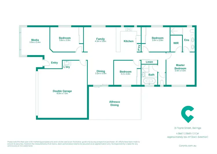 Floorplan of Homely house listing, 21 Toyne Street, Baringa QLD 4551