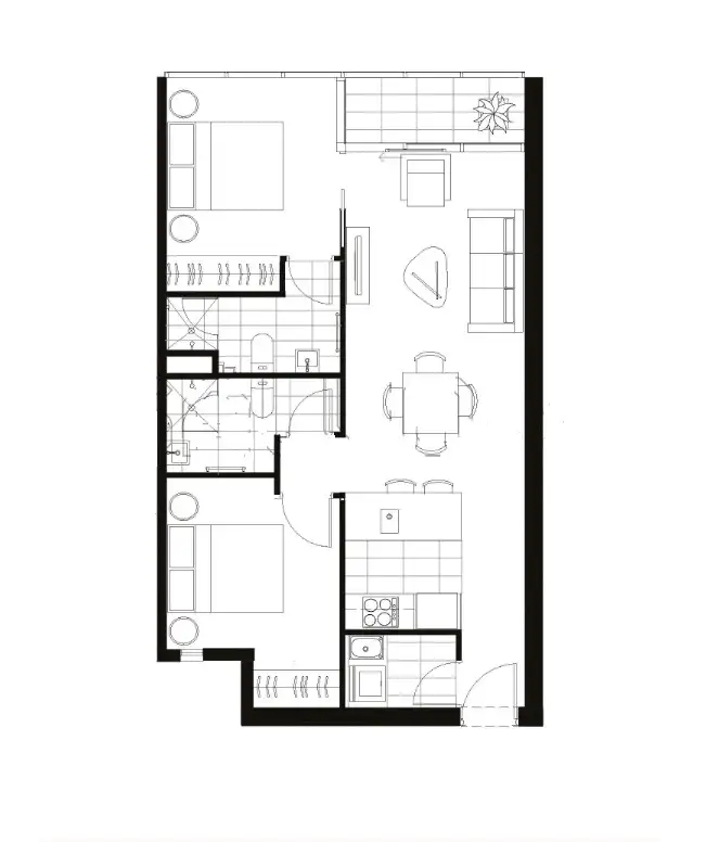 Floorplan of Homely apartment listing, 3507/45 Clarke Street, (3507/263 City & Lot 625P), Southbank VIC 3006