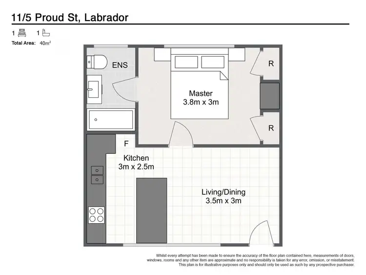 Floorplan of Homely unit listing, 11/5 Proud Street, Labrador QLD 4215