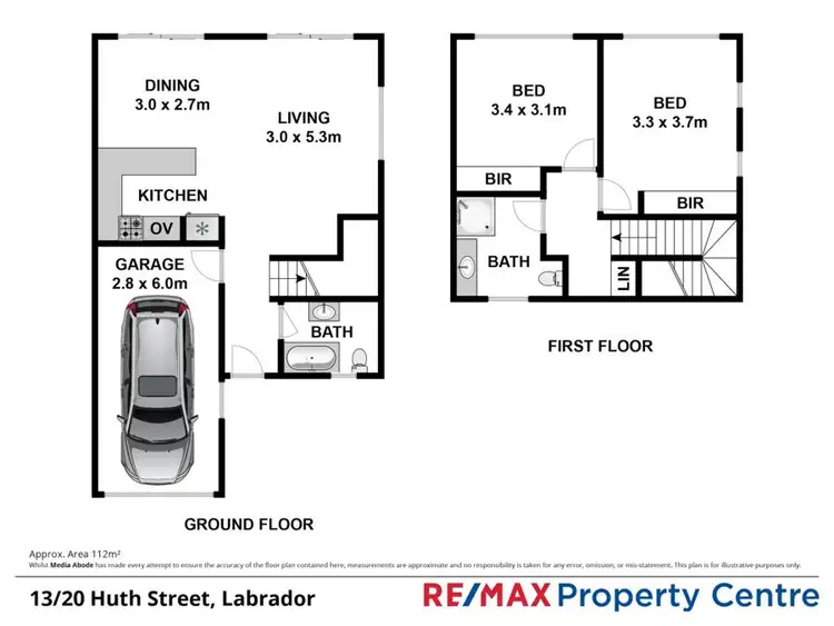 Floorplan of Homely townhouse listing, 13/20 Huth Street, Labrador QLD 4215