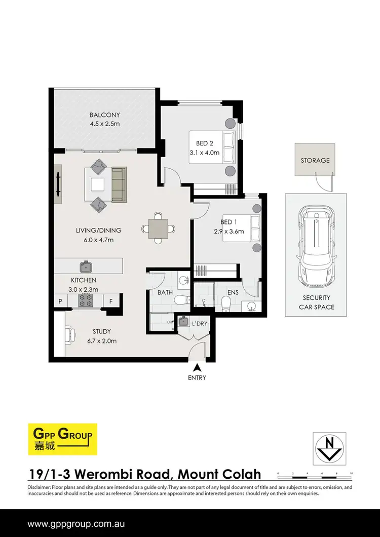 Floorplan of Homely apartment listing, L2/1-3 Werombi Rd, Mount Colah NSW 2079