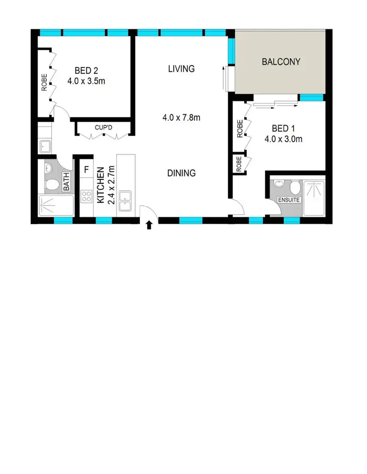 Floorplan of Homely apartment listing, 167/8 Musgrave Street, West End QLD 4101