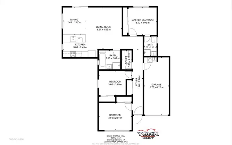 Floorplan of Homely unit listing, 1/3 Minnett Street, Glenvale QLD 4350