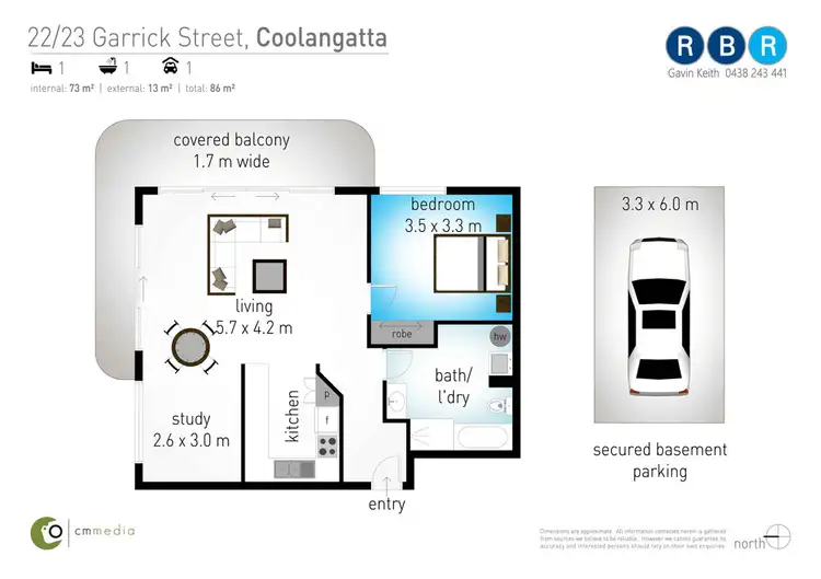 Floorplan of Homely apartment listing, 22/23 Garrick Street, Coolangatta QLD 4225