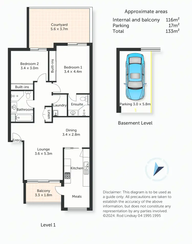 Floorplan of Homely apartment listing, 1/1-11 Lancaster Drive, Marsfield NSW 2122