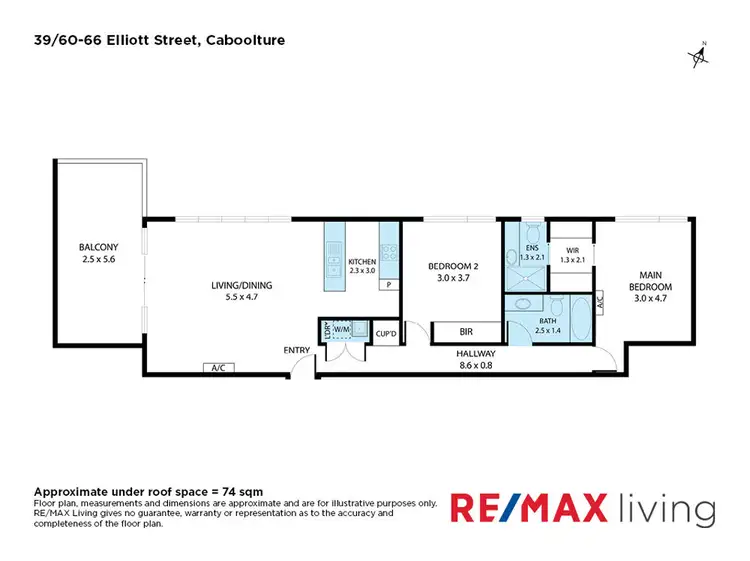 Floorplan of Homely unit listing, 39/60-66 Elliott Street, Caboolture QLD 4510