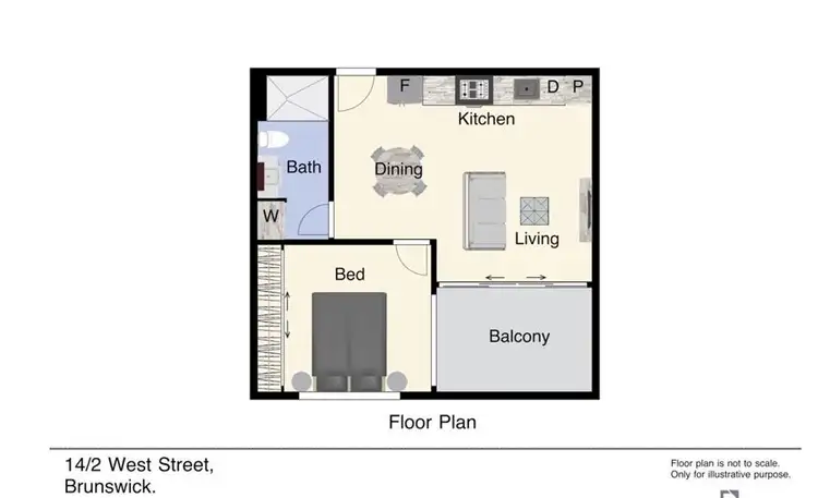 Floorplan of Homely apartment listing, 14/2 West Street, Brunswick VIC 3056
